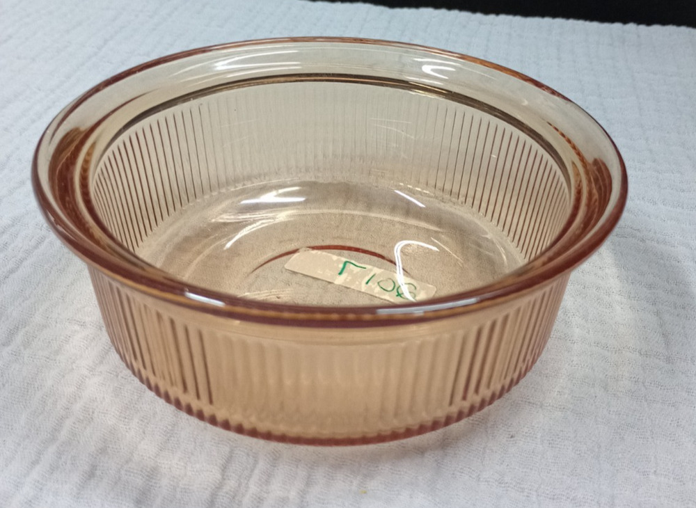 Vintage Pyrex Corning Visions C-16-B Ribbed Amber 1 Pint USA